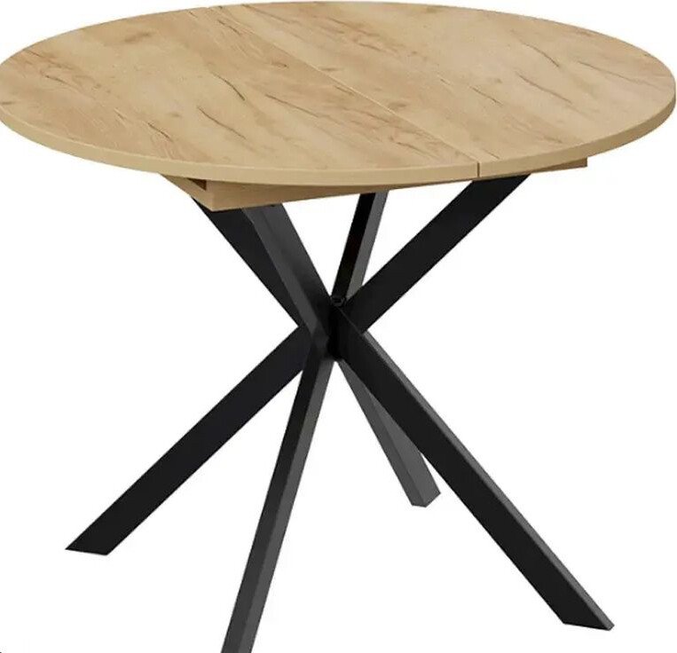 

Кухонный стол Трия Мэдисон раздвижной тип 1 (черный муар/дуб крафт золотой)