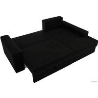 Угловой диван Mebelico Майами 15 114894 (правый, микровельвет, черный)