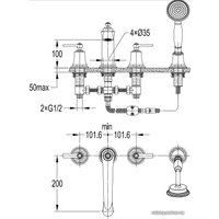 Смеситель Omnires Armance AM5232 ORB