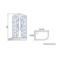 Душевая кабина River Мономах 100/80/24 МЗ R