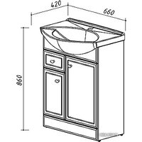  Belux Адажио Тумба под умывальник [Н60-01]