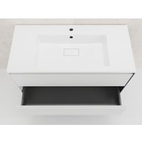 Symbolite Тумба под умывальник Лима 100 Line Plus 2 ящика + Line 100x48 (подвесная, белый матовый/жасмин)
