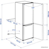 Холодильник Ikea Уппкэлла 504.948.53