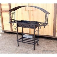 Мангал для дачи ComfortProm Асгард с крышей стационарный