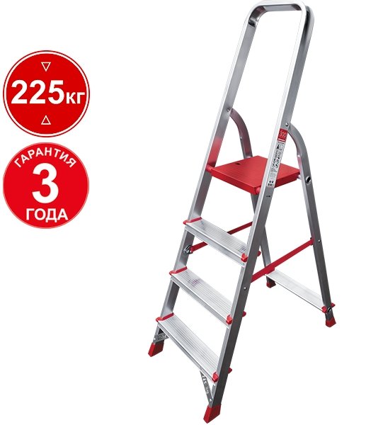 

Лестница-стремянка Новая высота NV 311 алюминиевая профессиональная 4 ступени
