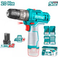 Ударная дрель-шуруповерт Total TOSLI240467 (с 2-мя АКБ)