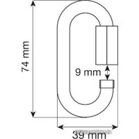 Карабин винтовой Camp Oval Quick Link Steel 0934