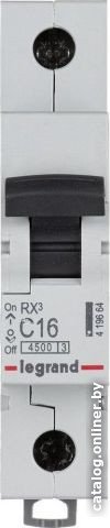 Выключатель автоматический Legrand RX3 4.5kа 16а 1п С 419664