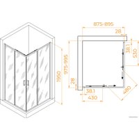 Душевой уголок RGW PA-246B 030824690-14 90x100 (черный/прозрачное стекло)