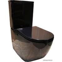 Унитаз напольный CeramaLux 2176-18 (черный глянцевый)