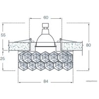 Спот Donolux DL061.79.1/6 crystal/red