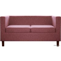 Софа Brioli Билли Д двухместный (рогожка, J10 сиреневый/темные ножки)