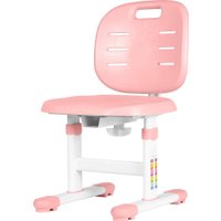 Ученический стол Anatomica Ara с подставкой для книг и выдвижным органайзером (белый/розовый)