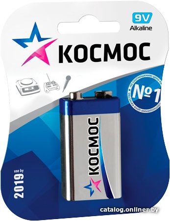 Батарейка КОСМОС 6LR61 1 шт.