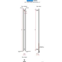 Полотенцесушитель Ростела Мини 1/2" 2 перекладины 150 см (черный)