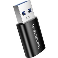 Адаптер Borofone BV26B USB Type-A - USB Type-C (черный)