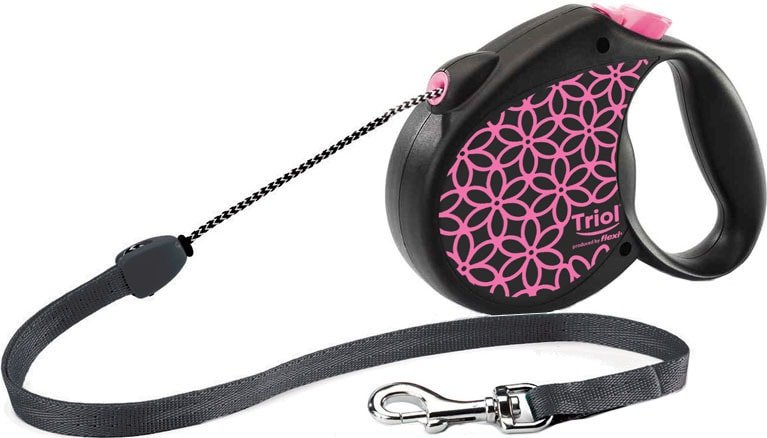 

Поводок-рулетка Triol Flexi Life Pink M 11111028 (черный/розовый)