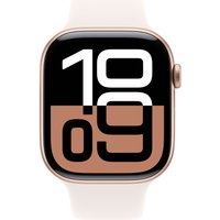 Умные часы Apple Watch Series 10 46 мм (алюминиевый корпус, розовое золото/легкие румяна, спортивный силиконовый ремешок M/L)