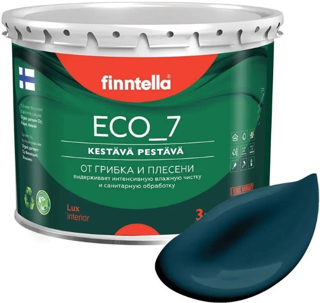 

Краска Finntella Eco 7 Valtameri F-09-2-3-FL010 2.7 л (темно-бирюзовый)