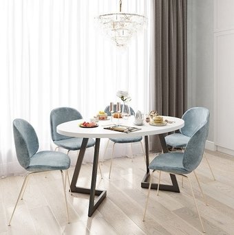 Кухонный стол Домус Диннер 2 (белый/черный)