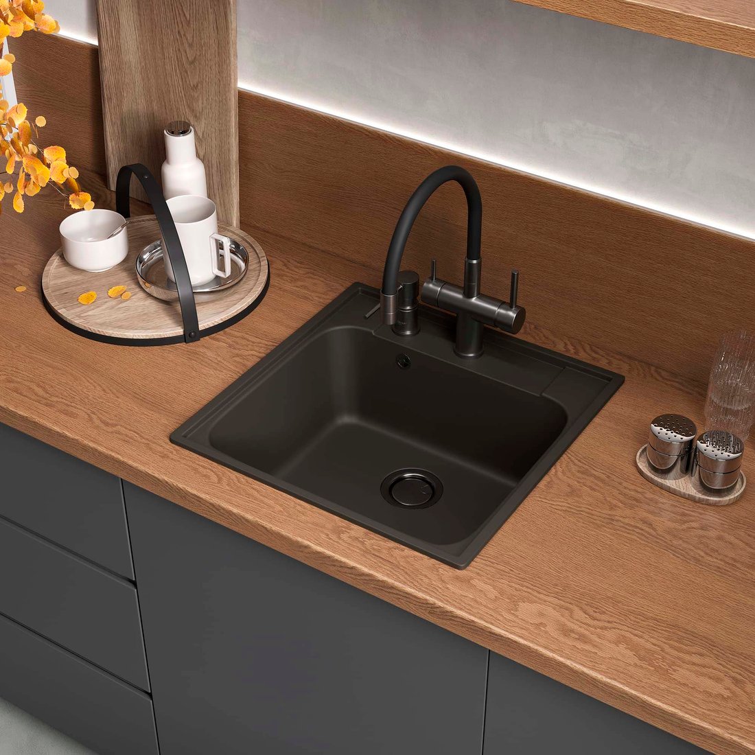 

Кухонная мойка Reflexion Etude RF0353BL