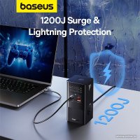 Сетевое зарядное Baseus PowerCombo Tower PowerStrip 2AC2+U2+С 100W CCGAN100-S2ACE