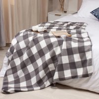 Плед Casa Conforte London 170x200 6155407 (клетка серая)