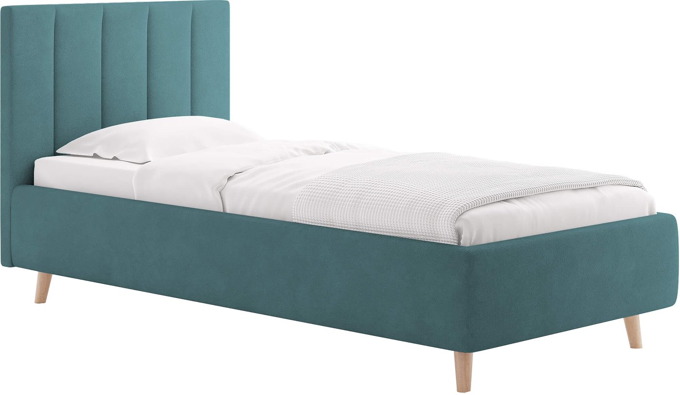 Кровать Сонум Alma 90x200 (замша изумрудный)