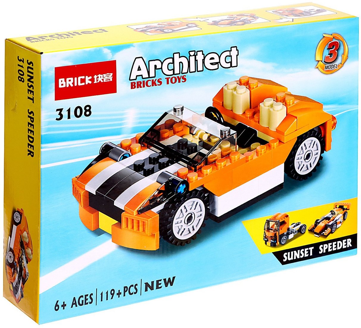 

Конструктор Brick Гоночный автомобиль 2588840