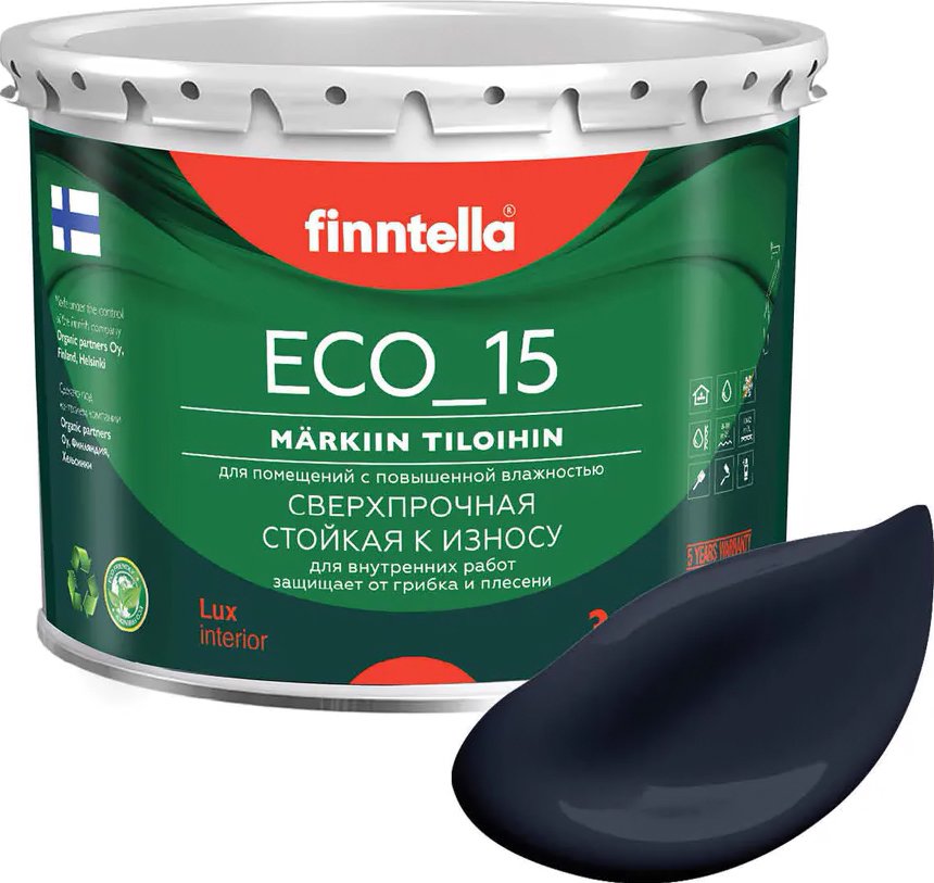 

Краска Finntella Eco 15 Nevy F-10-1-3-FL001 2.7 л (темно-синий)