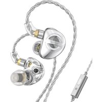 Наушники TRN MT4 Pro 3.5 мм (серебристый, с микрофоном)