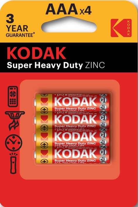 

Батарейка Kodak Super Heavy Duty Zinc AAA R03-4BL 4 шт