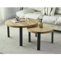 Журнальный столик Signal Polo (2 шт, дуб артизан/черный) в Бобруйске