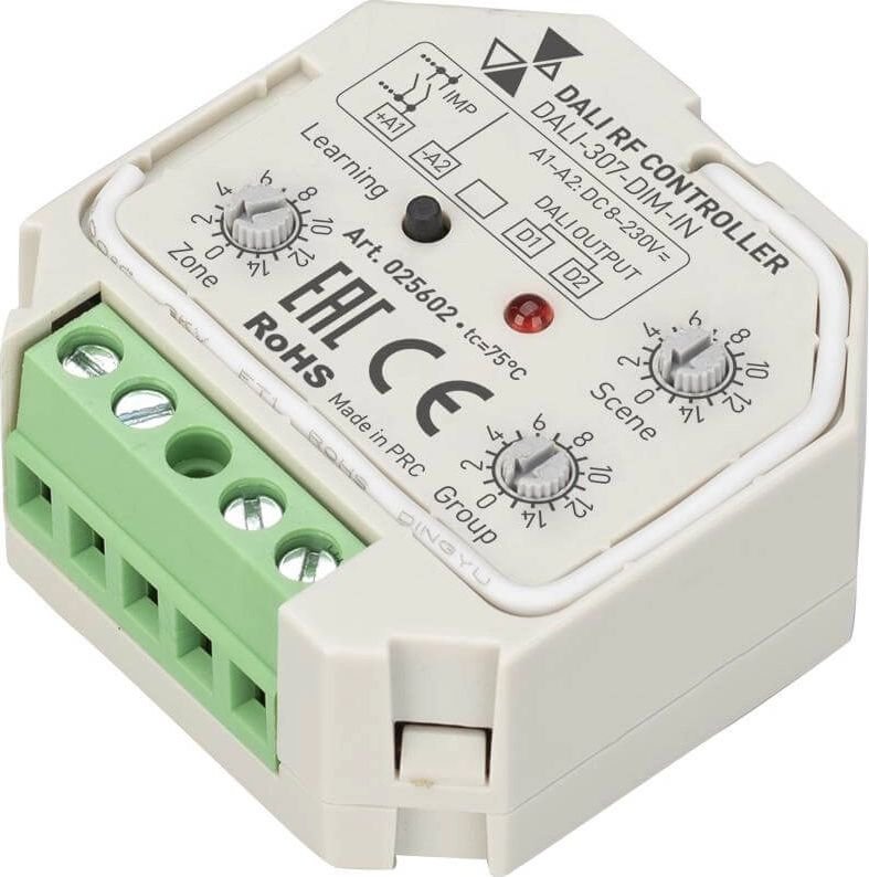 

Диммер для одноцветных лент (без RGB) Arlight Dali-307-Dim-IN 025602