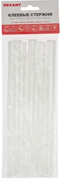 

Клеевые стержни Rexant 09-1105 (10шт, белый)