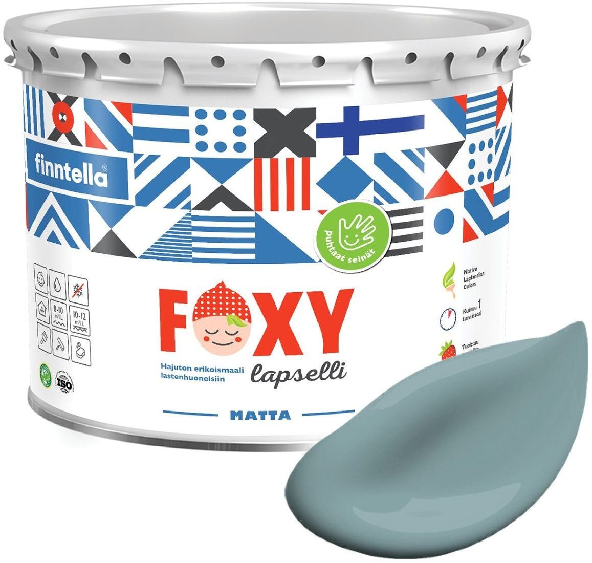 

Краска Finntella Foxy Lapselli Matte Makeinen F-50-1-3-FL279 2.7 л (голубой)