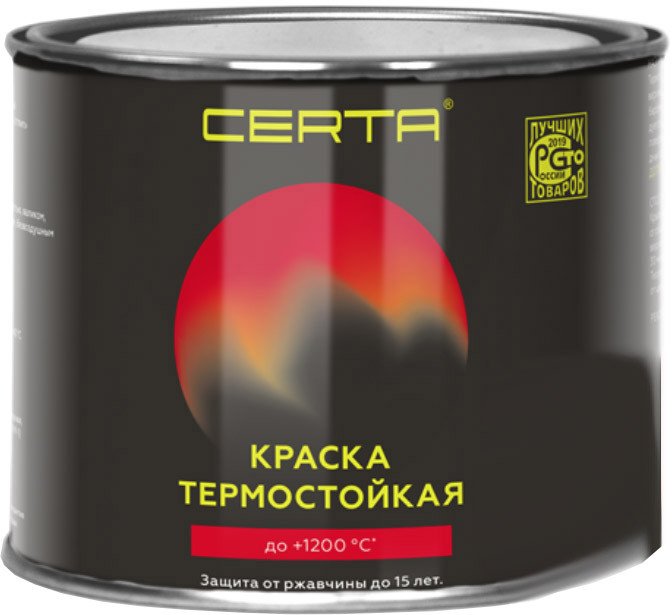

Краска Certa HS Термостойкая 1000С 0.4 кг (черный металлик)