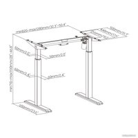 Стол для работы стоя ErgoSmart Wooden Electric Desk 1300х750х27 мм (дуб натуральный/черный)