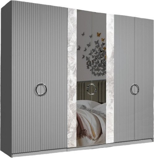 

Шкаф распашной ФорестДекоГрупп Никея 6 (серый)