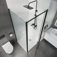 Душевой уголок Niagara Nova NG-35-10AGR-A90GR-34 100х90х195 (графит/прозрачное стекло)