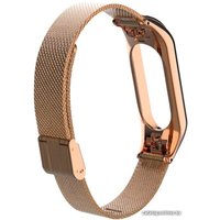Браслет Xiaomi миланский сетчатый для Mi Band 3 (розовое золото)