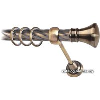 Карниз для штор Lm Decor Люксор (антик, витая, 1.6м 25мм, 1 ряд)