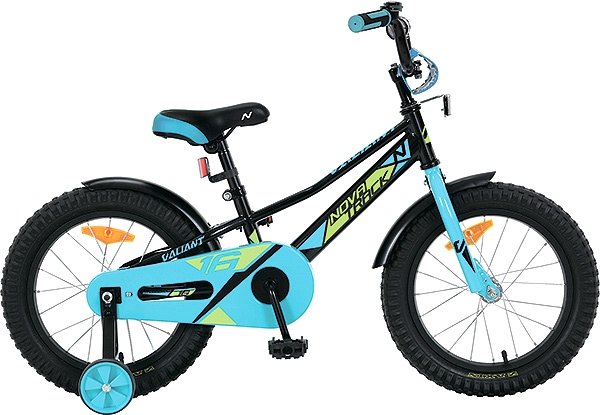 

Детский велосипед Novatrack Valiant 14 (черный/голубой, 2019)