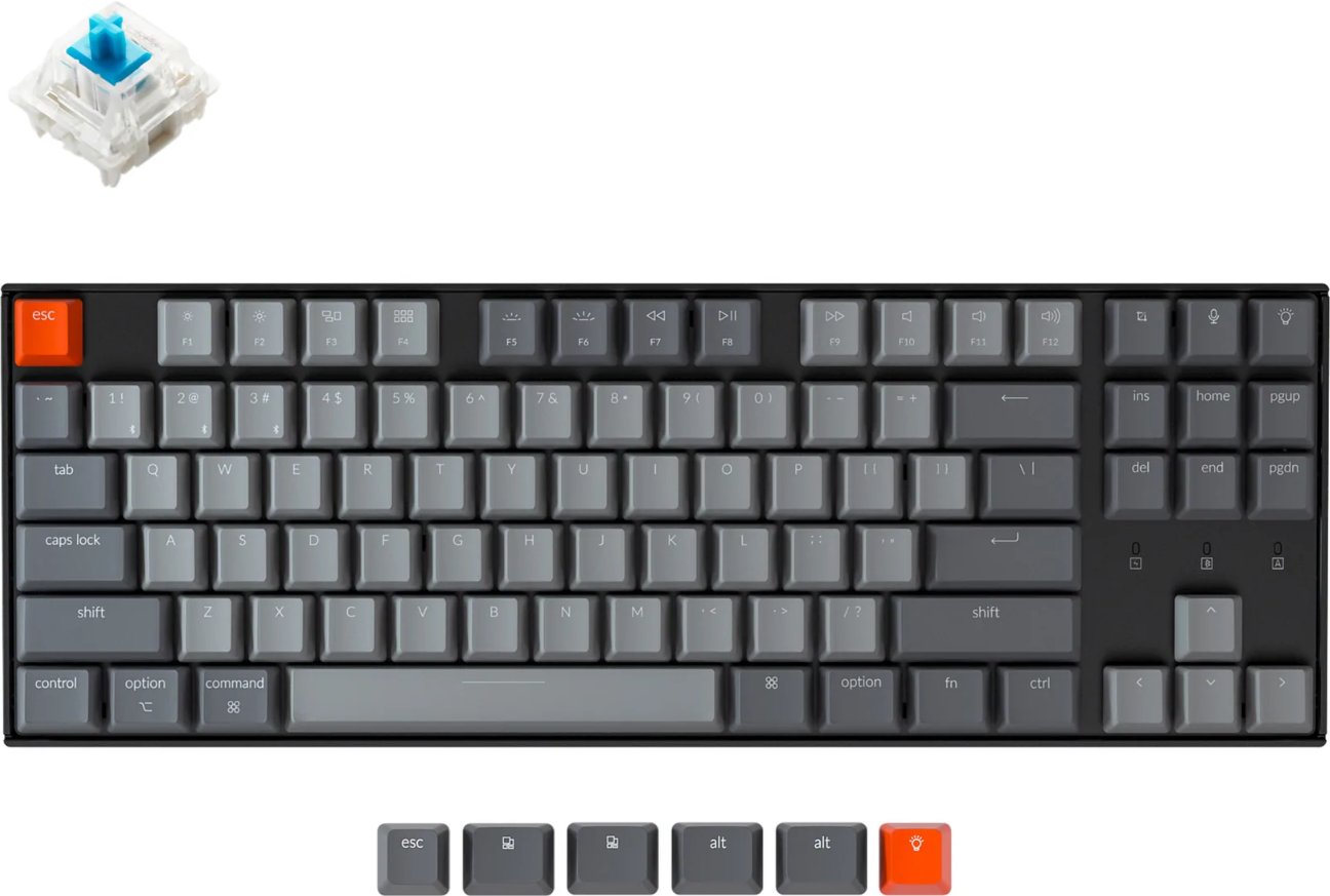 

Клавиатура Keychron K8 White LED K8-G2-RU (Gateron G Pro Blue)