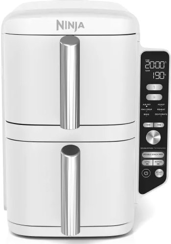 

Аэрогриль (аэрофритюрница) Ninja Double Stack XL 2-Drawer Air Fryer 9.5L Wit SL400EUWH