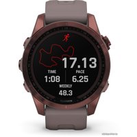 Умные часы Garmin Fenix 7S Sapphire Solar (темно-бронзовый титан/сланцевый)