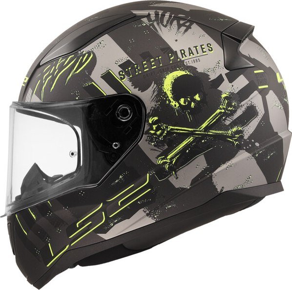 

Мотошлем LS2 FF353 Rapid 2 Pirates (XS, серый матовый)