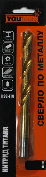 

Сверло Yourtools HSS-TiN 8.5х75х117 мм