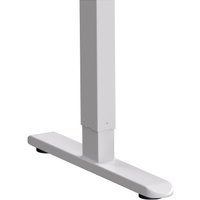 Стол WellDesk Basic 1300x675х18 с электроприводом (белый/дуб канзас коричневый)