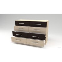 Комод Миркомодоф К — 3.3 (дуб молочный/венге луизиана)